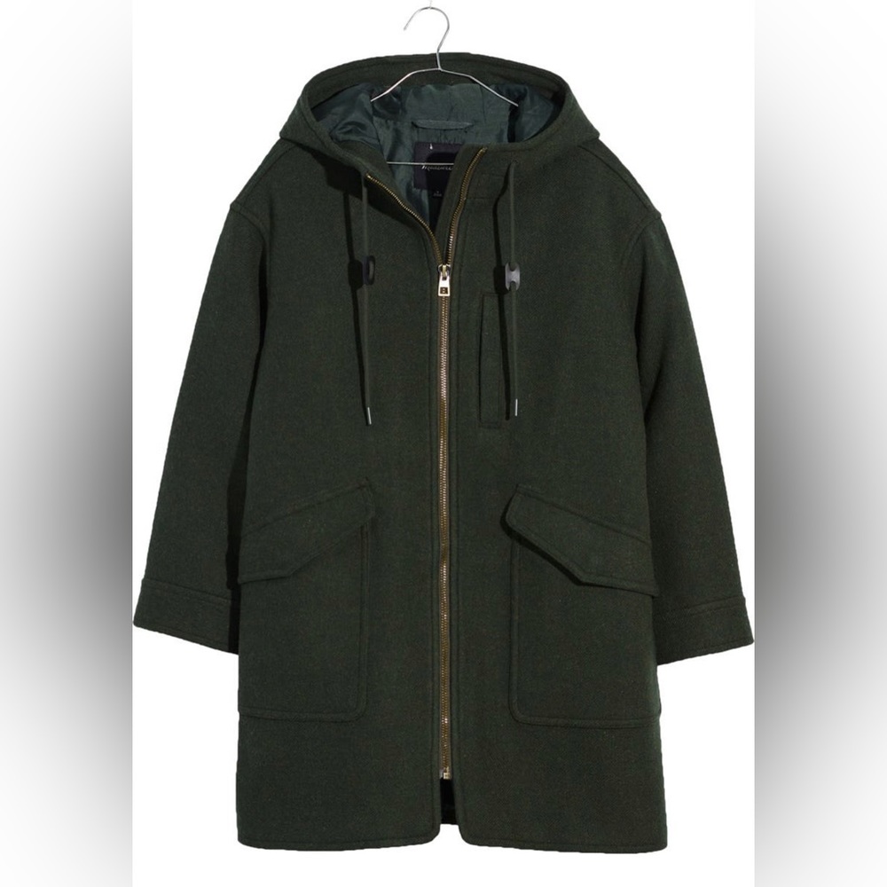 NWT Madewell Lynnford coat | XS | heather dark pine | NWT